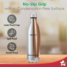 Load image into Gallery viewer, Aqua-Bot, 500ml, Double Wall Stainless Steel Vacuum Insulated Hot and Cold Flask, Spill &amp; Leak Proof, Silver, 2 Years Warranty