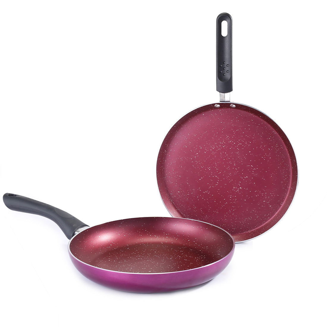Bandhan Non-Stick Cookware 2 Pcs. Set | Dosa Tawa and Fry Pan | 100% PFOA Free Coating ...