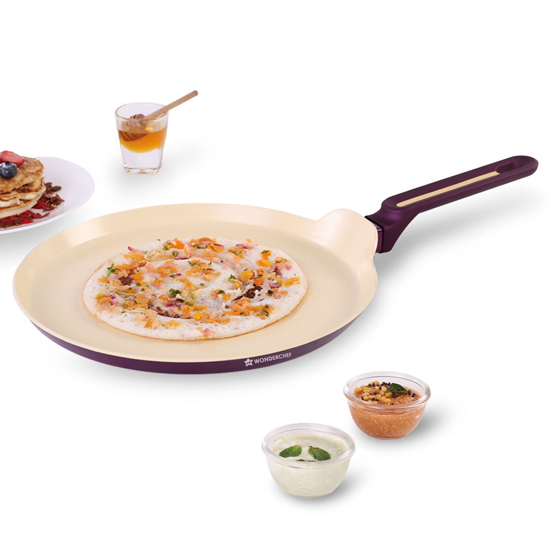 Bellagio Dosa Tawa | Healthy Ceramic Coating | Non-Toxic | PFAS and PFOA Free | 3mm Thi...