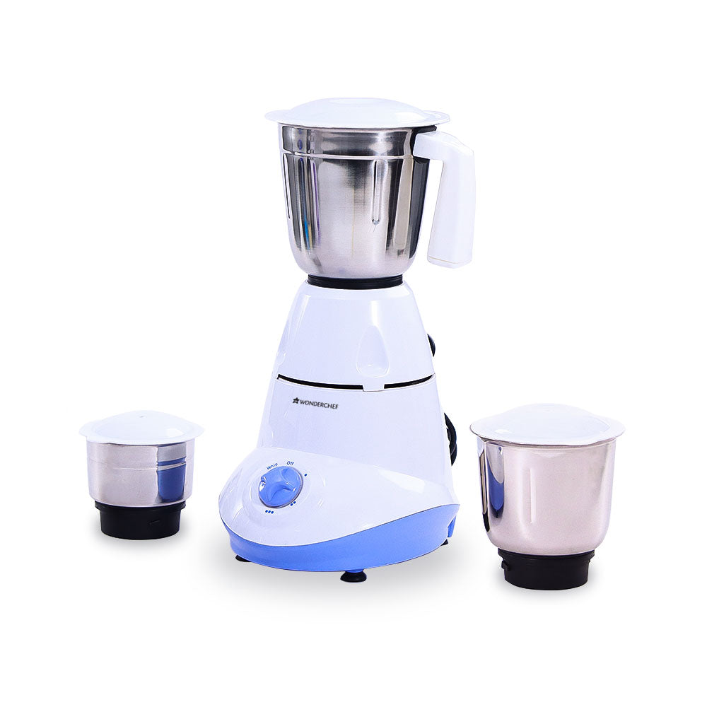 Wonderchef Renewed Capri Mixer Grinder | 750 Watts | 3 Stainless Steel Jars | 1 Year Wa...