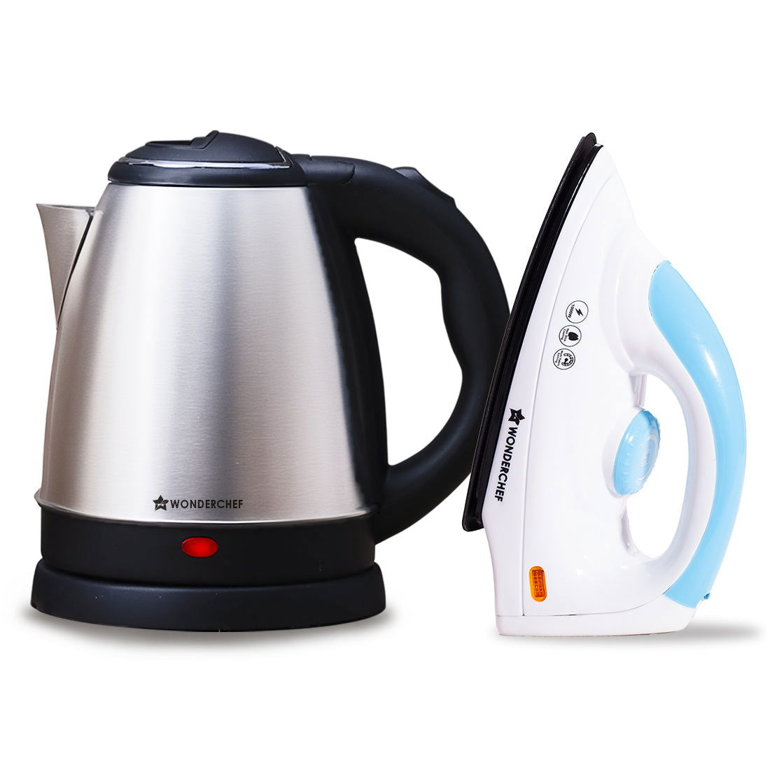 Crescent Kettle + Dry Iron Festive Gift Combo | 1.5L Kettle | Boil Water in 5-7 Mins | ...