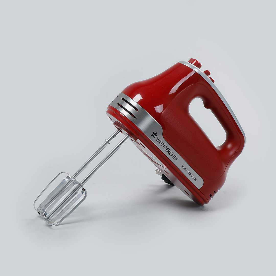 Crimson Edge 5 Speed Electric Hand Mixer | 300W Powerful Copper Motor | TurboSpeed I Ad...