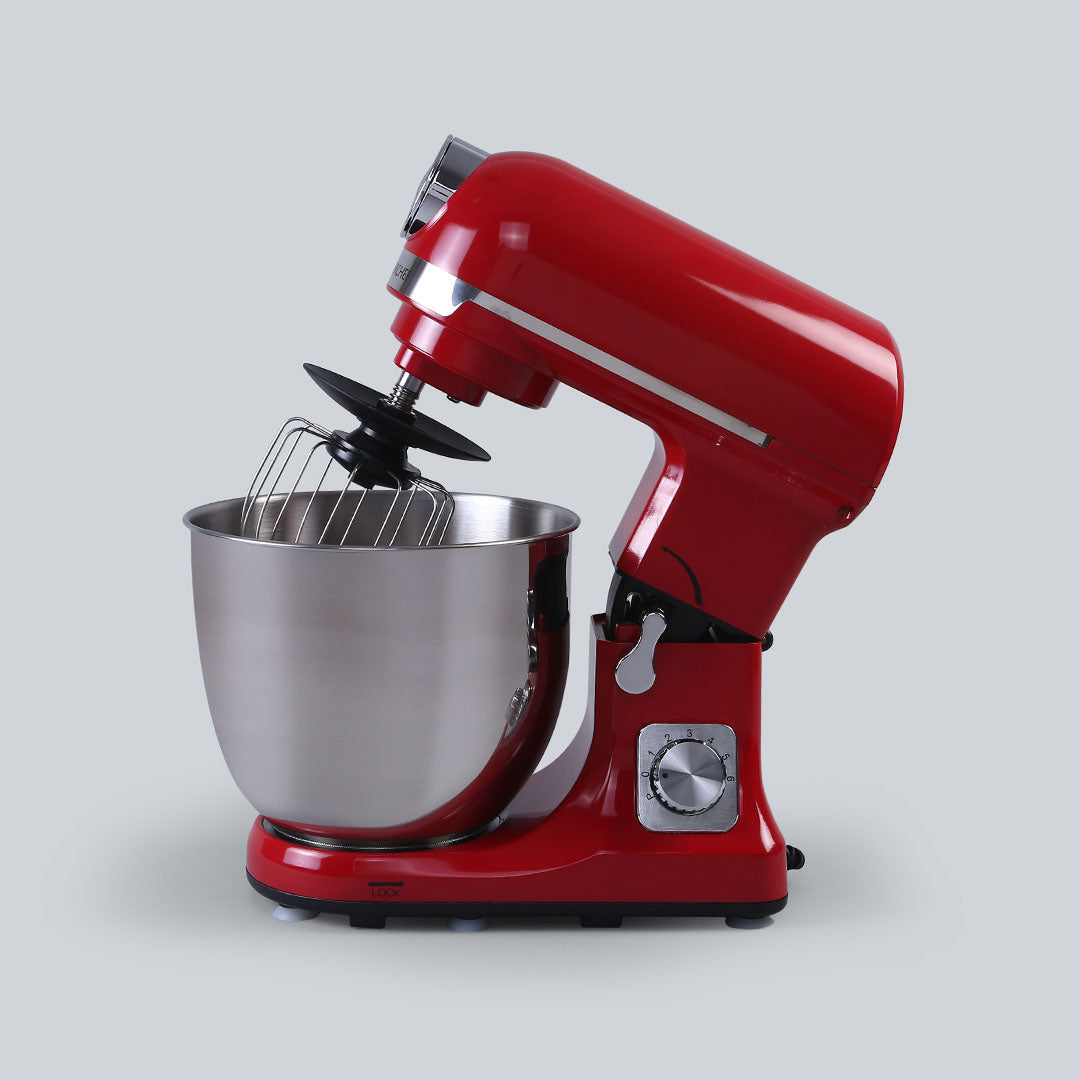 Crimson Edge Die-Cast Metal Stand Kitchen Mixer & Beater with free attachments | 5.7L S...