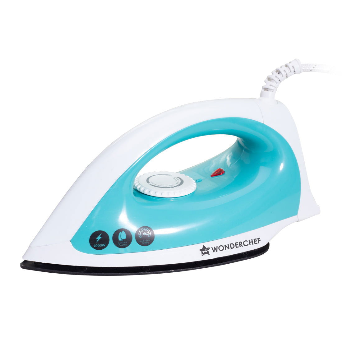 Dry Iron Cruze | 1000W | Quick Heating | Non-Stick Coated Sole Plate | Light and Compac...