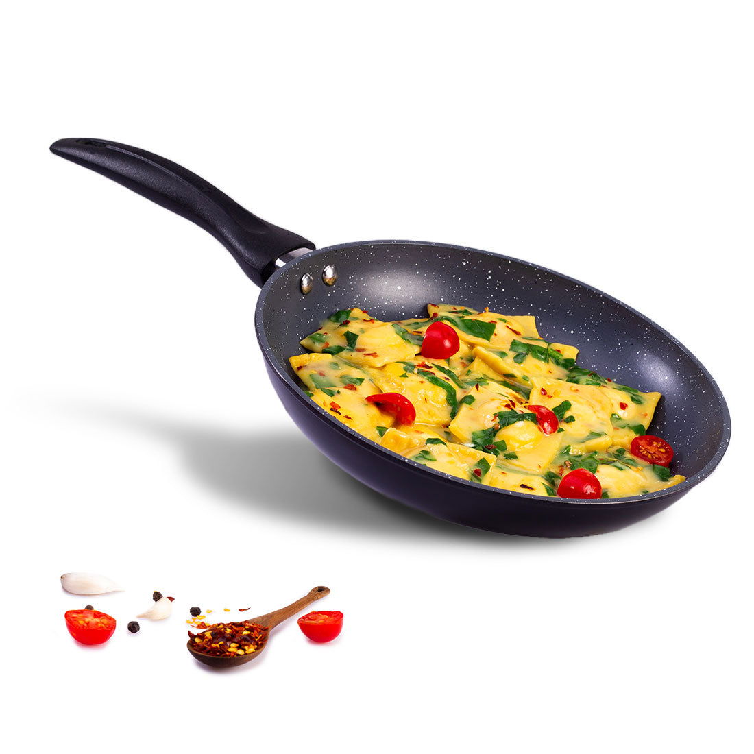 Duralite Die-Cast Non Stick Fry Pan | 24cm | 1.2 L | Grey | 5 Layer Meta-Tuff Non-Stick...