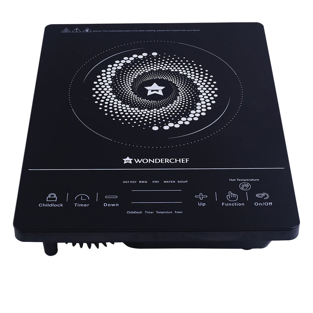 Easy Cook Hot Plate Infrared Cooktop with Feather Touch Control & Child Lock Feature | ...