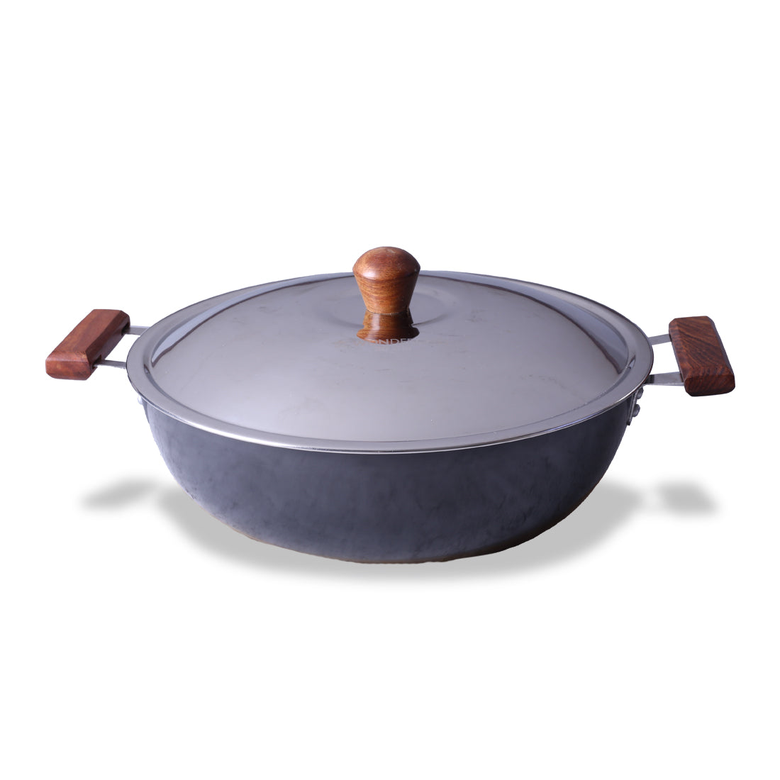Ebony 30 cm Hard Anodized Deep Kadhai/Kadai with Lid - 6 Litre | Ideal for Sauteeing ve...