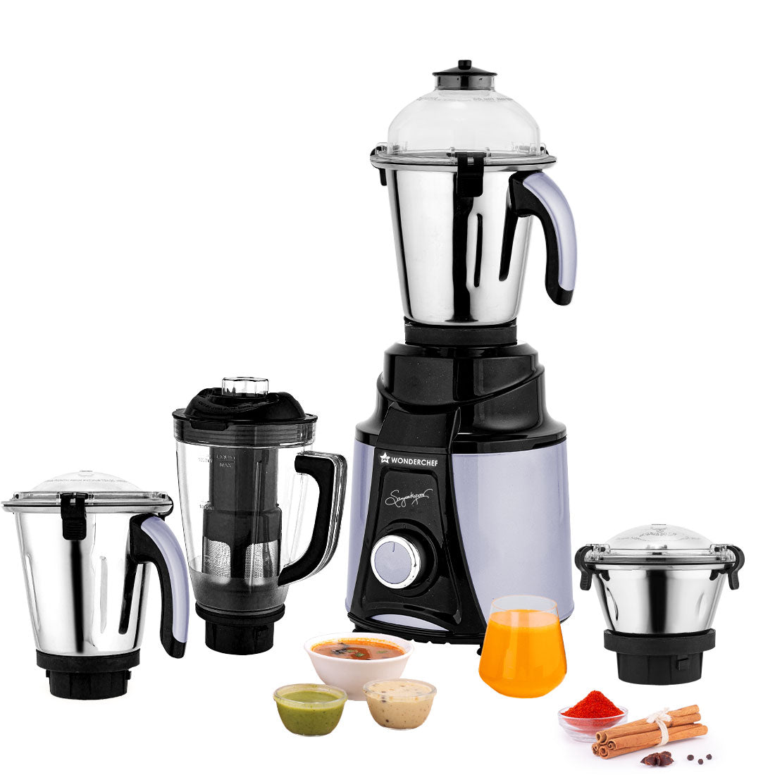 Wonderchef Renewed Galaxy Mixer Grinder 1000W | 100 Mins Non-Stop Grinding | 100% Coppe...