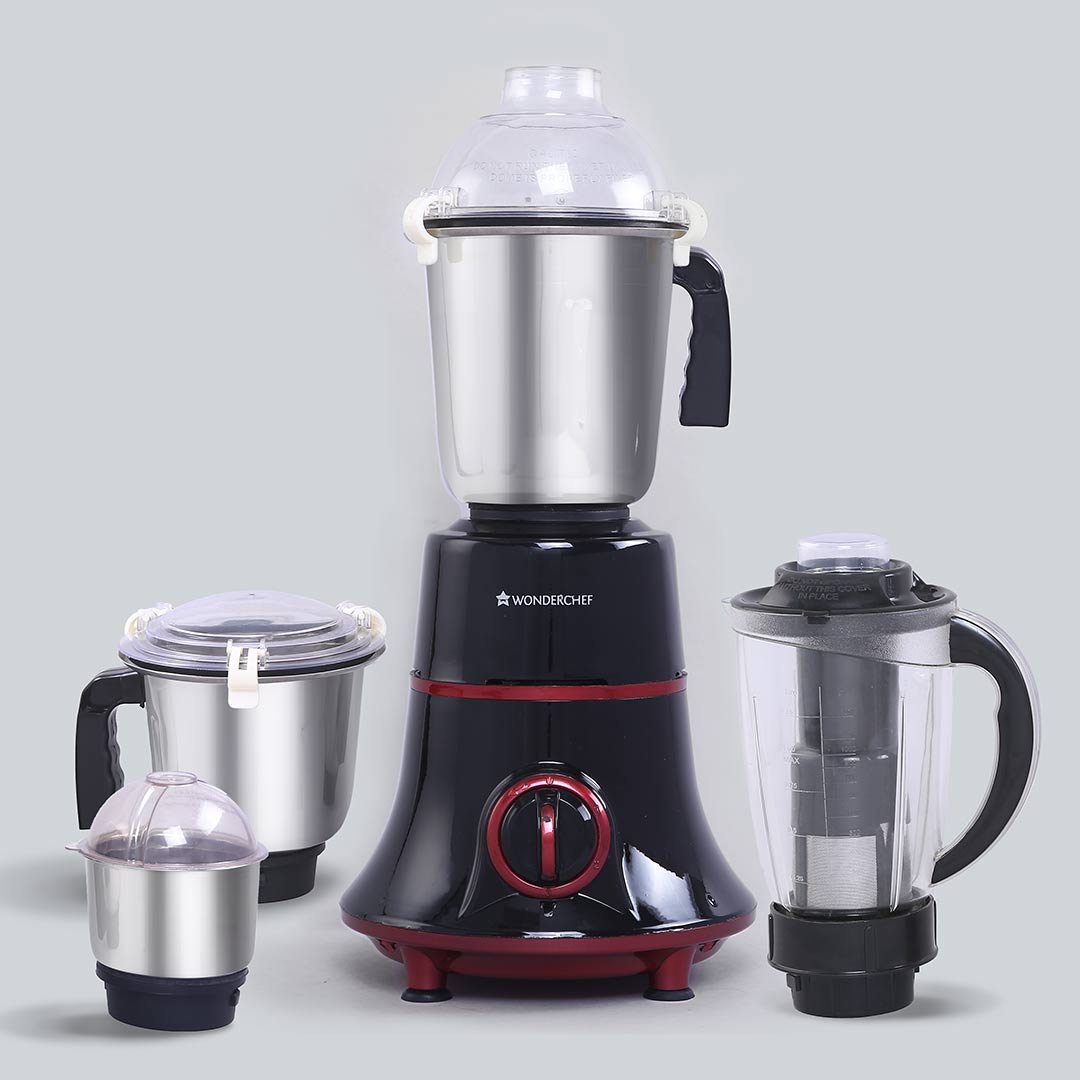 Glory Mixer Grinder, 750 W with 4 Stainless Steel Jars and Anti-rust Stainless Steel B...