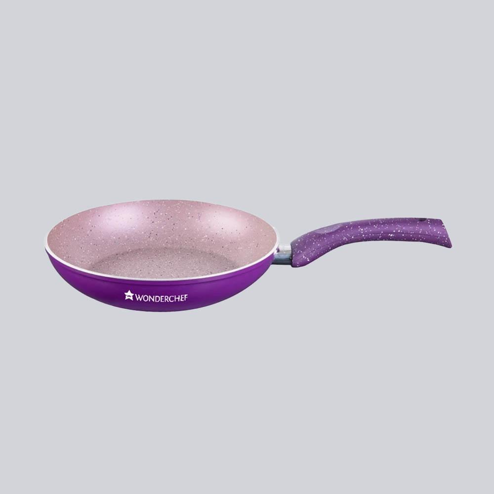 Granite 24 cm Non-Stick Fry Pan | 1.8L | Purple | 5 Layer PFOA Free Non-Stick Coating |...