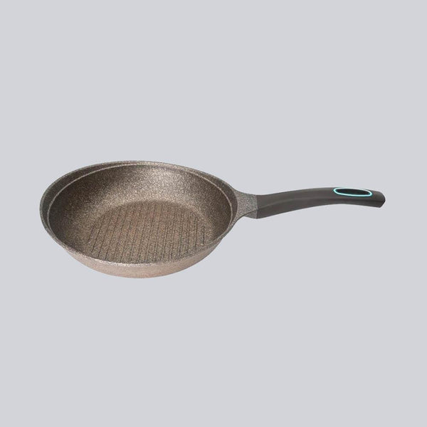Wonderchef Renewed Jaisalmer Non-Stick 26 cm Grill Pan, Die-cast Aluminium, Ergonomic Handle, Induction Friendly, Golden Black