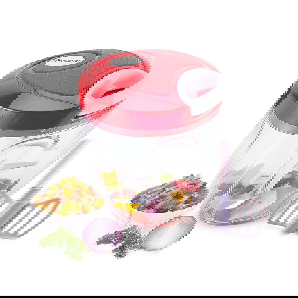 Jumbo String Vegetable Chopper & Whipper | Vegetable Cutter | Dip Whipper | Anti Slip | 5 Stainless Steel Blades | 1 Year Warranty