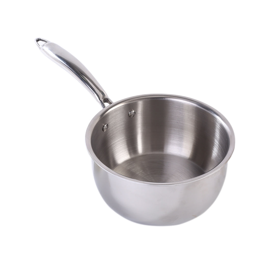 Premium Tri-Ply 14 cm Sauce Pan | 1.2 Liters | 2.5 mm Thickness | Silver | 10 Years War...
