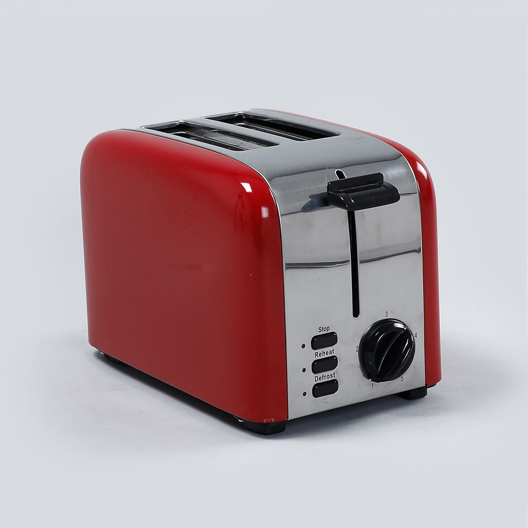 Pop Up 2 Slice Toaster Crimson Edge, 850W, 5 Browning Controls, Removable Crumb Tray, 2...