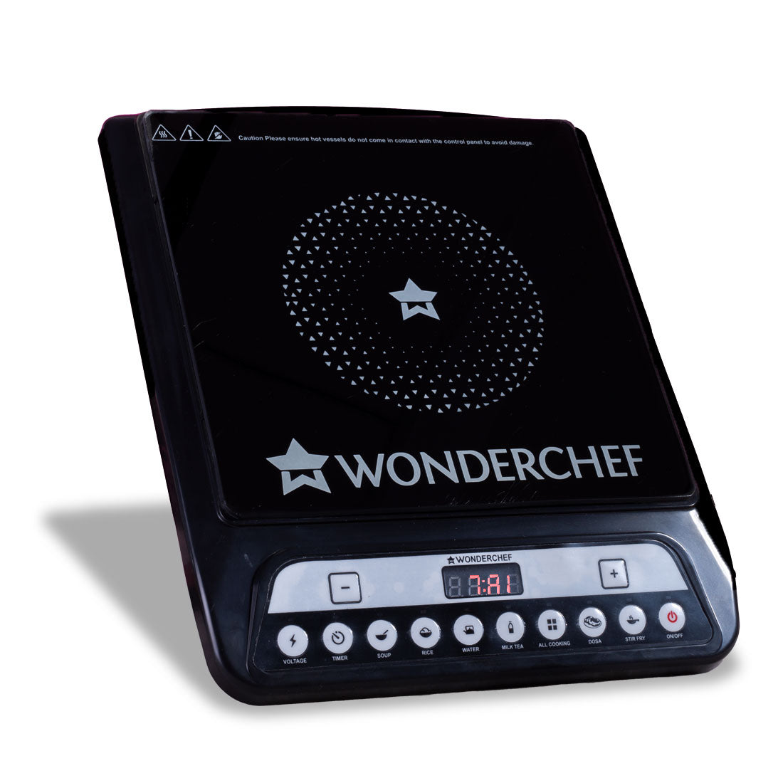 Power 1400W Induction Cooktop with 11 Preset Functions, Push Touch Control Button Induc...