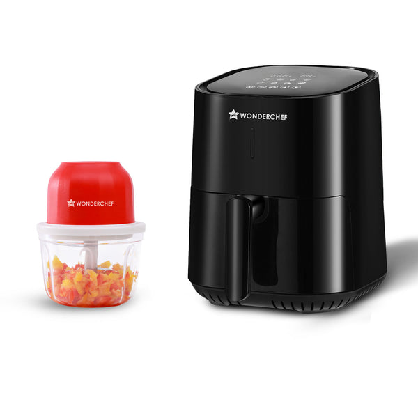 Wonderchef Renewed Prato Plus Digital Air Fryer | 4.1L | 8 Pre-Set Cooking Functions | No Oil Fry, Bake, Roast, Grill | 1 Year Warranty