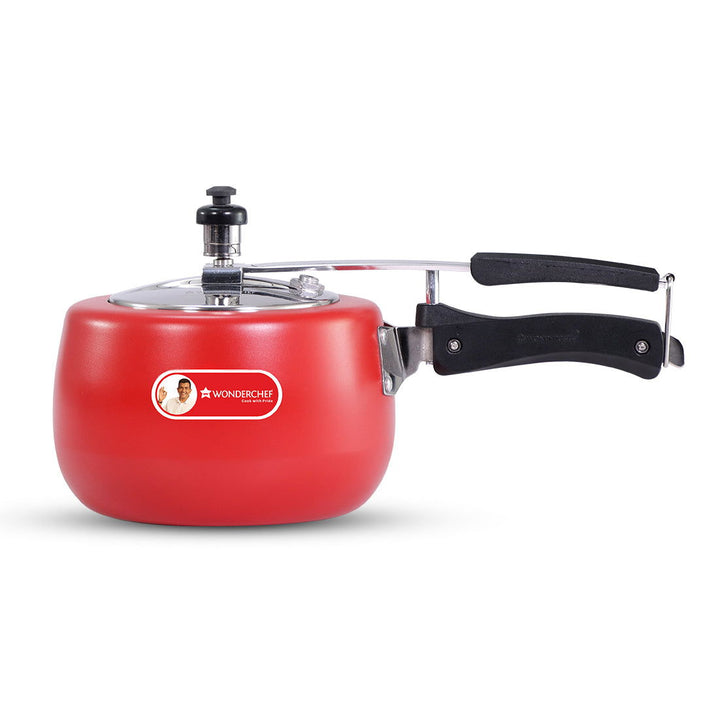 Buy Regalia Induction Base Pressure Cooker with Inner Lid, 3L, Red