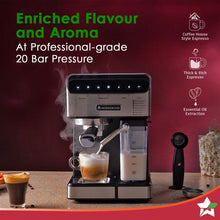 Load image into Gallery viewer, Regenta Automatic Coffee Maker | 20-bar Pressure | Automatic Milk Steamer | 2 Year Warranty