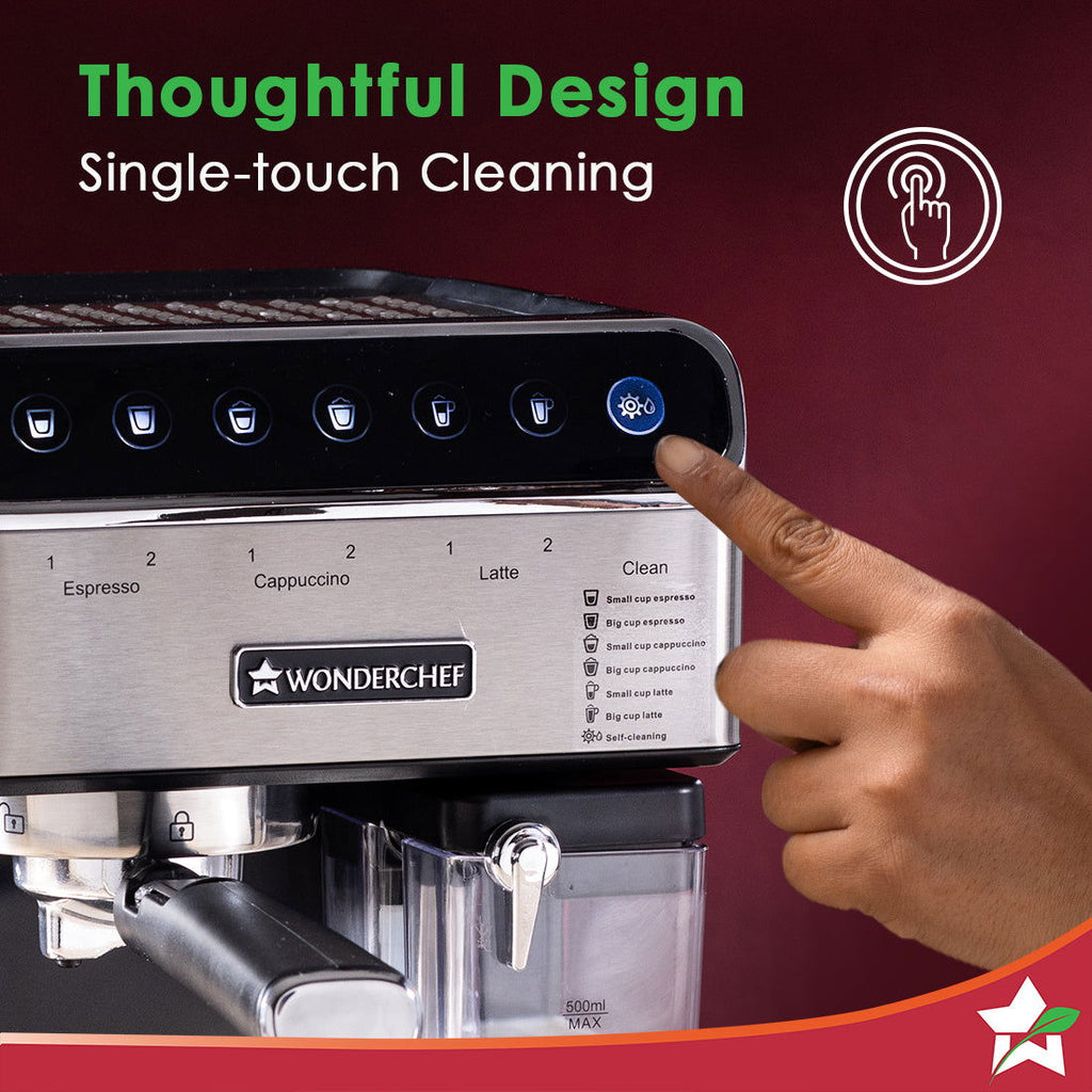 Regenta Automatic Coffee Maker | 20-bar Pressure | Automatic Milk Steamer | 2 Year Warranty