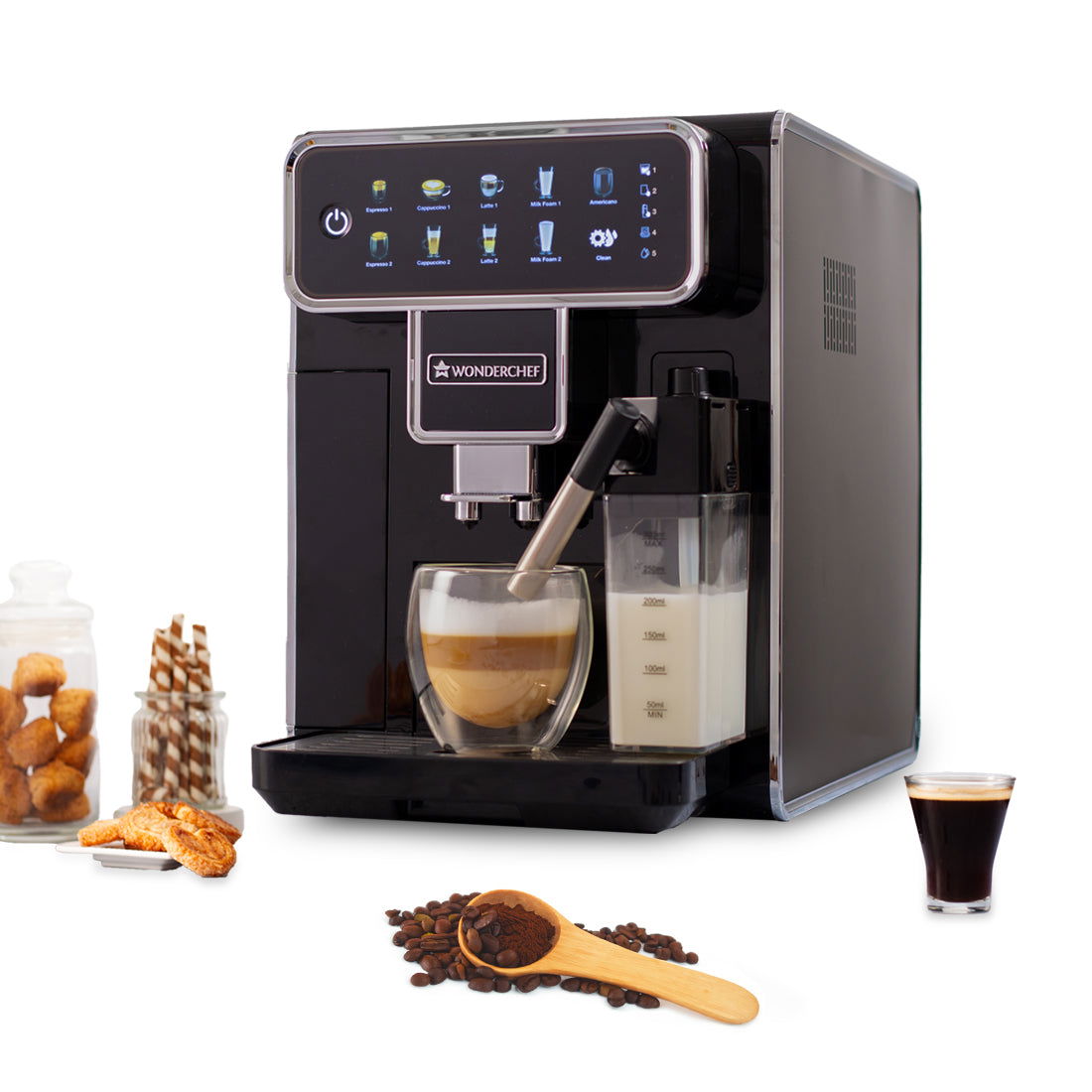 Regenta Fully Automatic Coffee Maker with Auto Frother | Bean to Cup| Digital Display f...