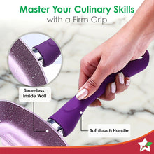 Load image into Gallery viewer, Royal Velvet 20cm Grill Pan | Soft-touch handles |Non – Toxic I Virgin Aluminium| 3 mm thick | 2 year warranty | Purple