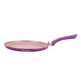 Royal Velvet Non-stick 30cm Dosa Tawa I Induction Ready | Soft-touch handles |Non – Toxic I Virgin Aluminium| 3 mm thick | 1.8 litres | 2 year warranty | Purple