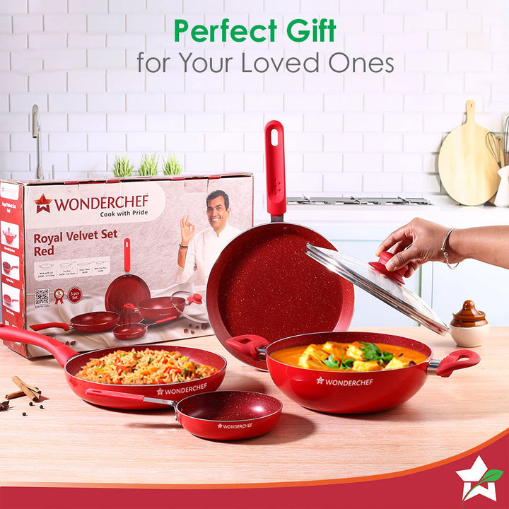 Cooking Set Wonder Wonderchef Royal Velvet Red Set | Stylish and Versatile Cookware