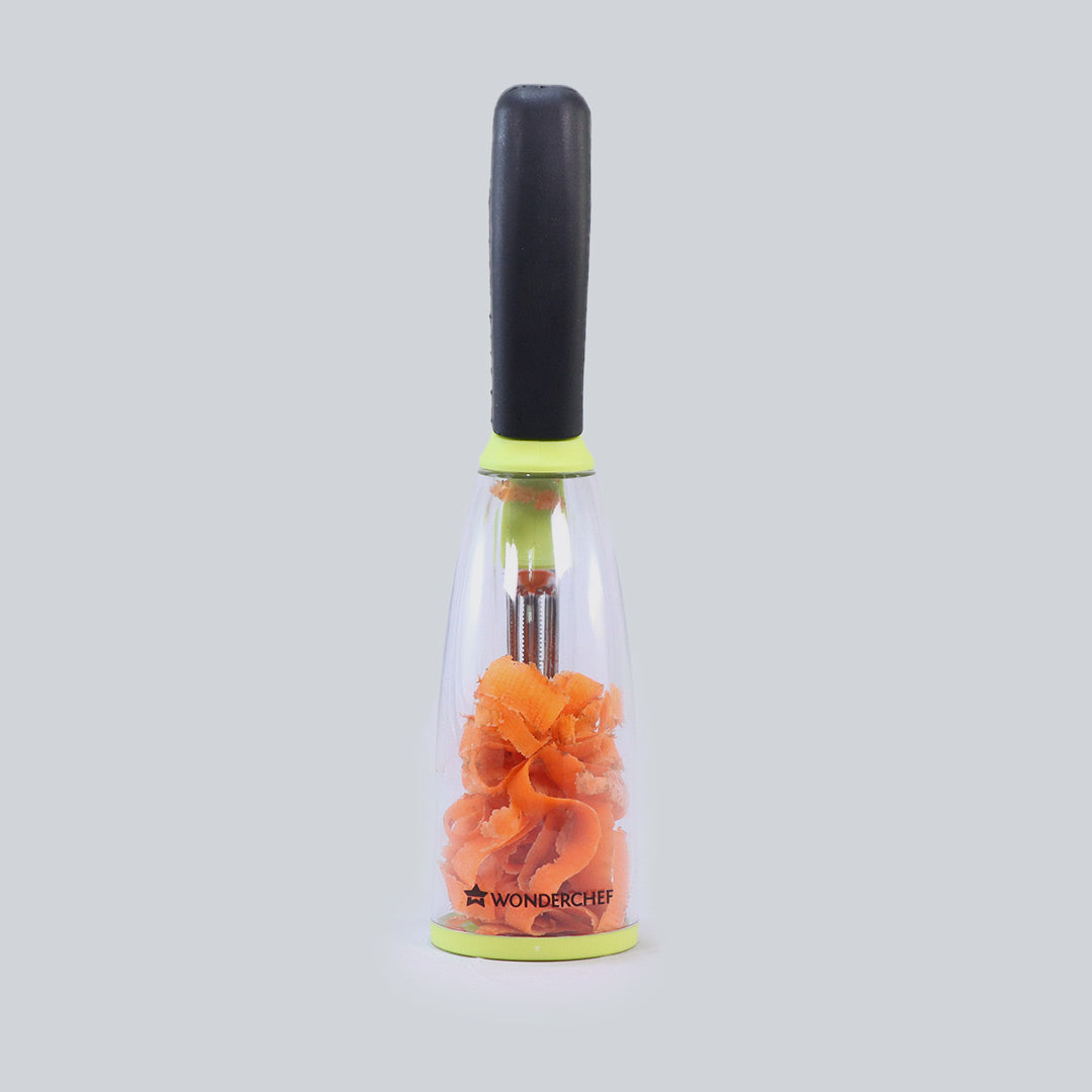 Smart Multifunctional Vegetable/Fruit Peeler for Kitchen with Containers, Stainless Ste...