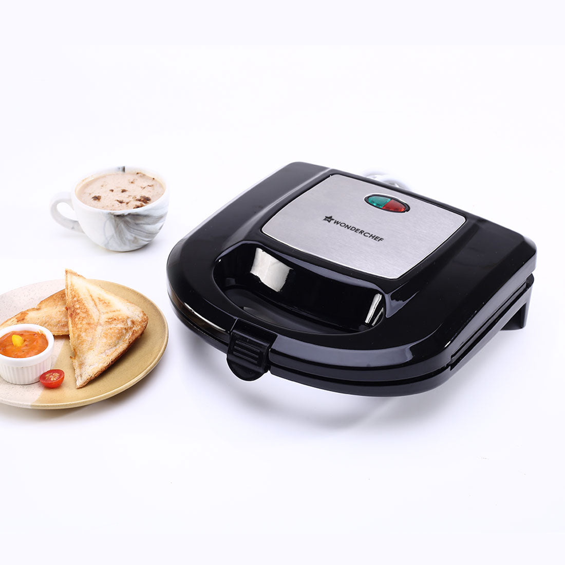Ultima Sandwich Maker | 800 Watt | LED Indicator Lights | Non-Stick Coated Plates | Loc...