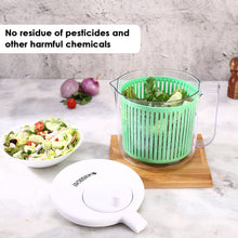 Load image into Gallery viewer, Vegetable Cleaner and Salad Spinner, Removes Excess Water and Pesticides, Cleans Vegetables Thoroughly, Use for Mixing Salad with Dressing, Food-grade Plastic, Transparent Body