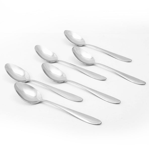 Venice Stainless Steel Spoon Set of 6 | Classic Design and Gloss Finish | 100% Food-grade Stainless Steel | Non-corrosive and sturdy | Unbreakable | Easy to Clean