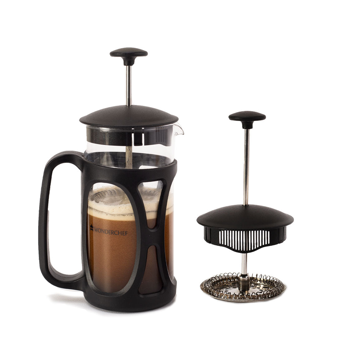 Wonderchef Renewed French Press Coffee Maker 600 ml | Heat Resistant Borosilicate Glass...