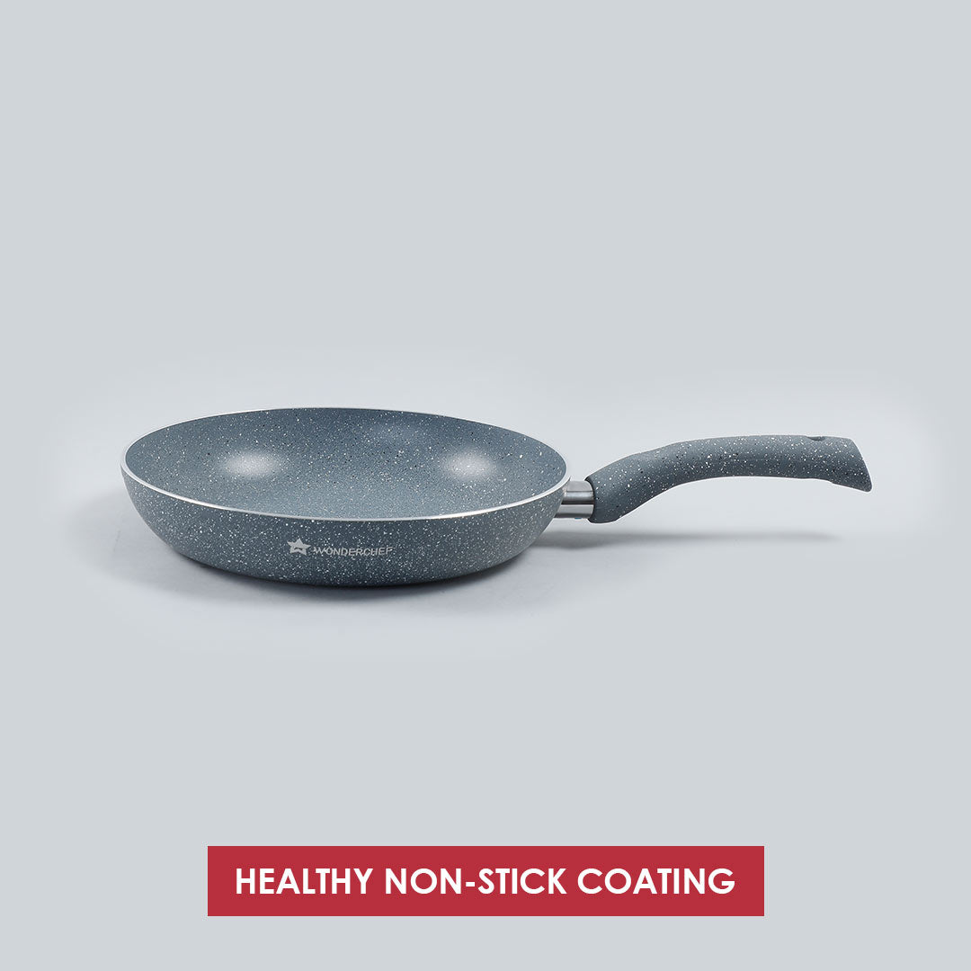 Wonderchef Renewed Granite 26cm Non-Stick Fry Pan | 2L | 5 Layer PFOA Free Non-Stick Co...