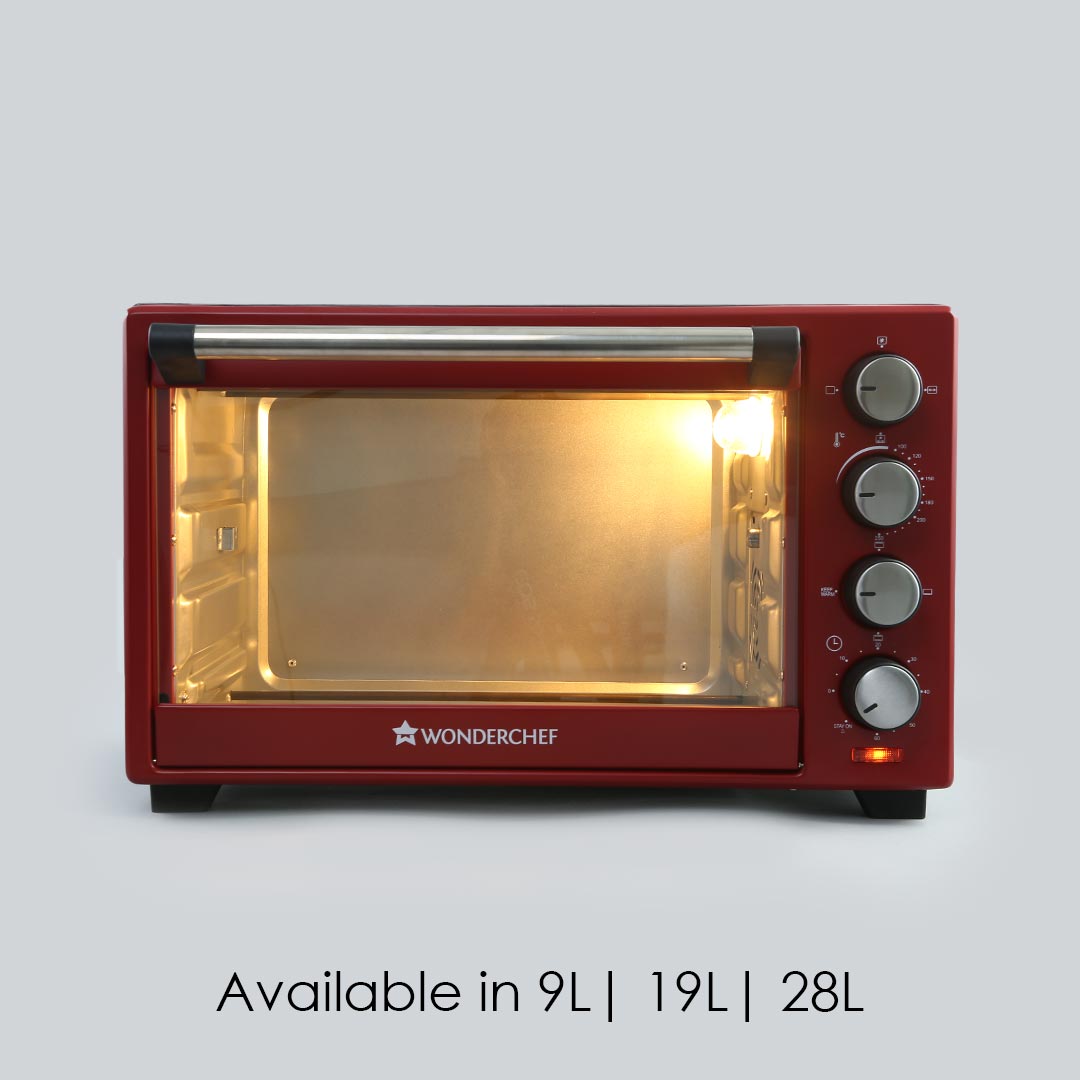 Wonderchef Renewed Oven Toaster Griller (OTG) Crimson Edge - 28L | Auto-shut Off | Heat...