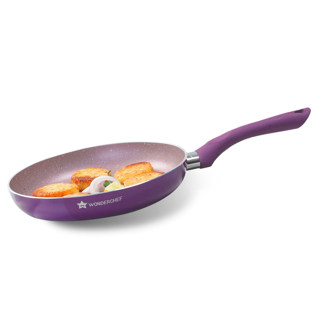 Wonderchef Renewed Royal Velvet 24cm Non-Stick Fry Pan | 24cm | Induction Bottom | Soft...