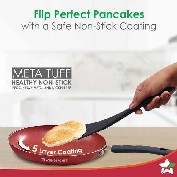 Wonderchef Renewed Valencia 24cm Fry Pan | Meta Tuff Non-Stick Coating | Virgin Grade Aluminum | PFOA/Heavy Metals Free