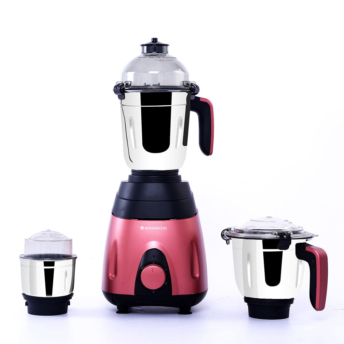 Wonderchef Renewed Vietri Mixer Grinder | 750W | 3 Stainless Steel Jars | Anti-Rust Sta...