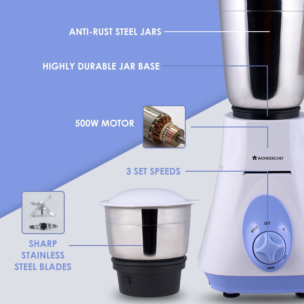 Wonderchef mixer grinder 500w hotsell