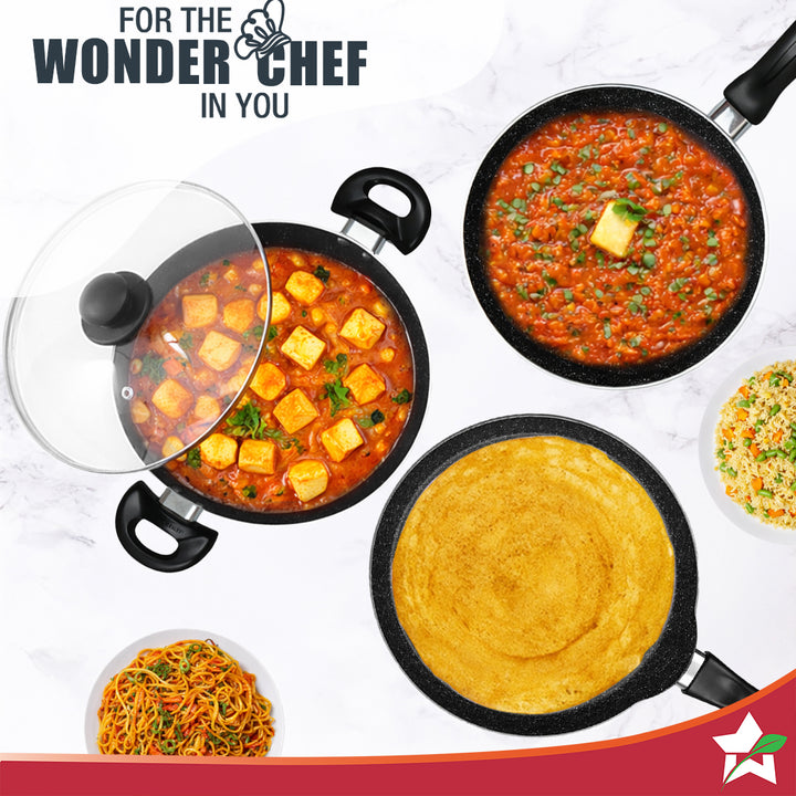 Buy Athena Aluminium Non-Stick Cookware Set of 4 Online At Best Price