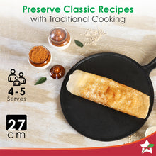 Load image into Gallery viewer, Forza Cast-Iron 27 cm Dosa Tawa Pan | Pre-Seasoned Cookware | Induction Friendly | 4 mm | With Lifetime Exchange Warranty
