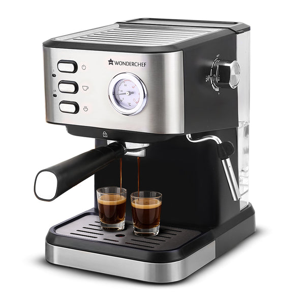 Regenta Espresso Coffee Machine, 19-bar, Make Espressos, Cappuccinos & Lattes at Home, With Steamer, Metal Porta Filter, Temperature Dial, 2 Year Warranty
