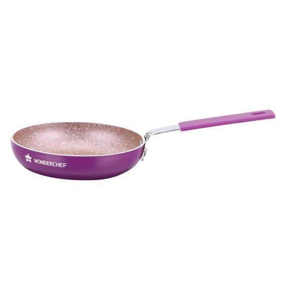 Wonderchef Renewed Royal Velvet Non-stick 14cm Fry Pan | Soft Touch Handle | Virgin Gra...