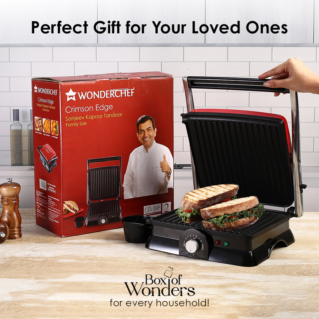 Sanjeev Kapoor Tandoor Mini Plus  Crimson Edge Electric Contact Grill –  Wonderchef