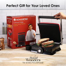 Load image into Gallery viewer, Sanjeev Kapoor Tandoor Family Size| Crimson Edge Electric Contact Grill &amp; Sandwich Maker| Healthy Non-Stick Coating | LED Indicator| 2 Year Warranty| Red
