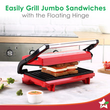 Load image into Gallery viewer, Sanjeev Kapoor Tandoor Mini| Crimson Edge Electric Contact Grill &amp; Sandwich Maker| 3-in-1 Appliance| 700 Watt| Cool Touch Handle|LED Indicator|2 Year Warranty| Red