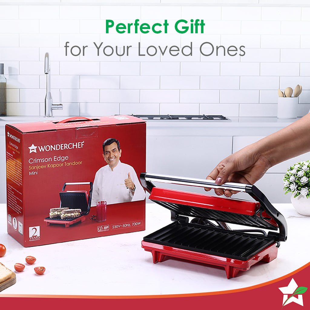 Sanjeev Kapoor Tandoor Mini Crimson Edge Electric Contact Grill