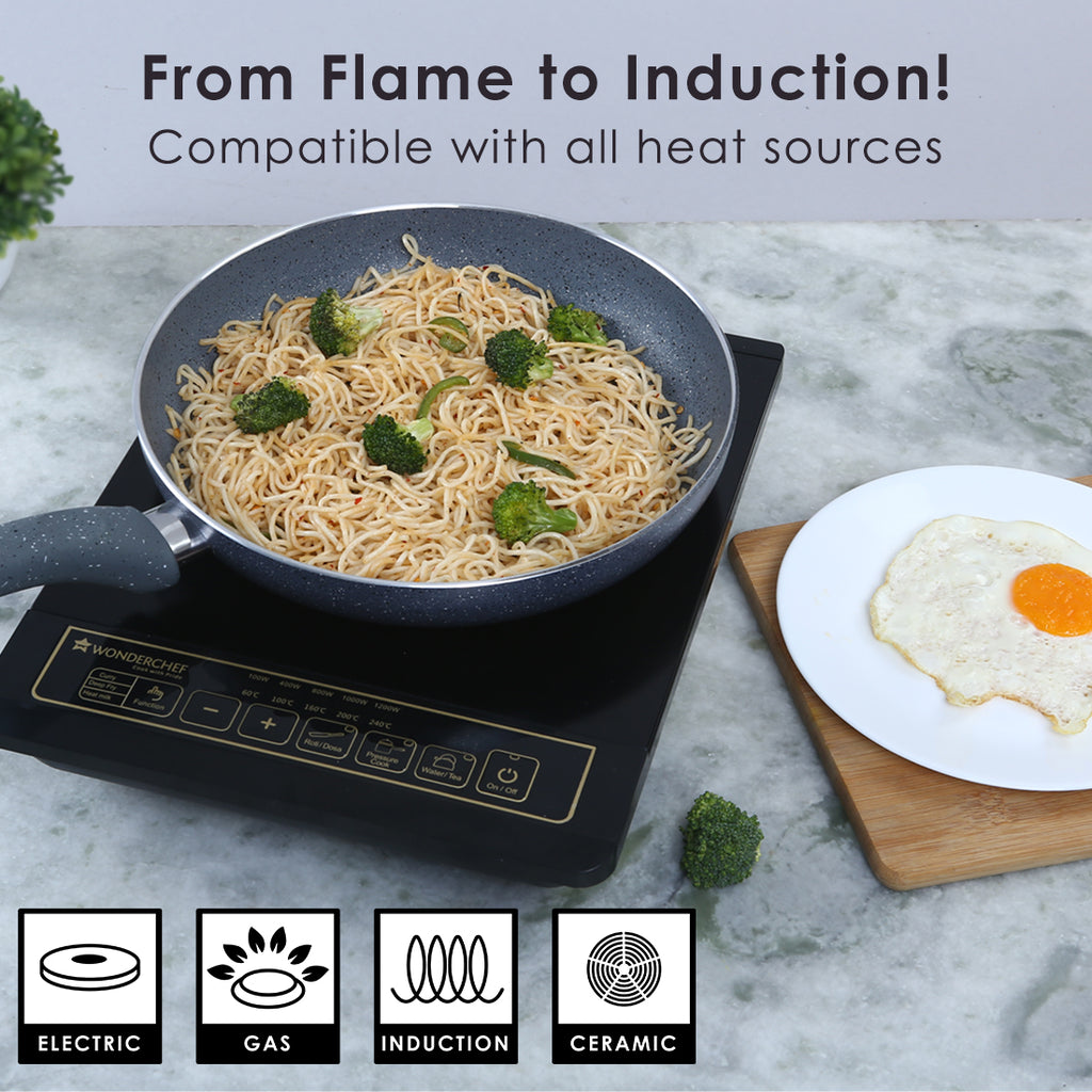 Nonstick Frying Pan Set - Granite Induction Pans for Cooking Omelette  Non-Stick Cookware Set, Healthy Kitchen Skillet Non Sticking Stone Pot and  Pan