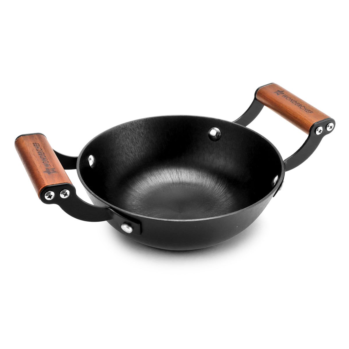 Ferro Light-weight Cast-iron Kadhai, 18cm, 40% Lighter, Pre-seasoned with 100% Vegetabl...