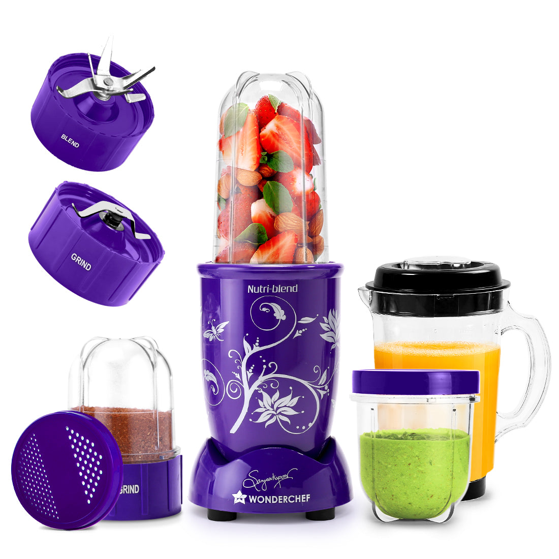 Nutri-blend 500W Mixer Grinder, 22000 RPM Motor, Smoothie Maker
