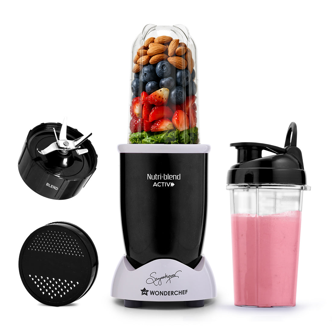 Wonderchef Renewed Nutri-blend Activ Mixer Grinder Blender, Smoothie Maker, 500W 22000 ...